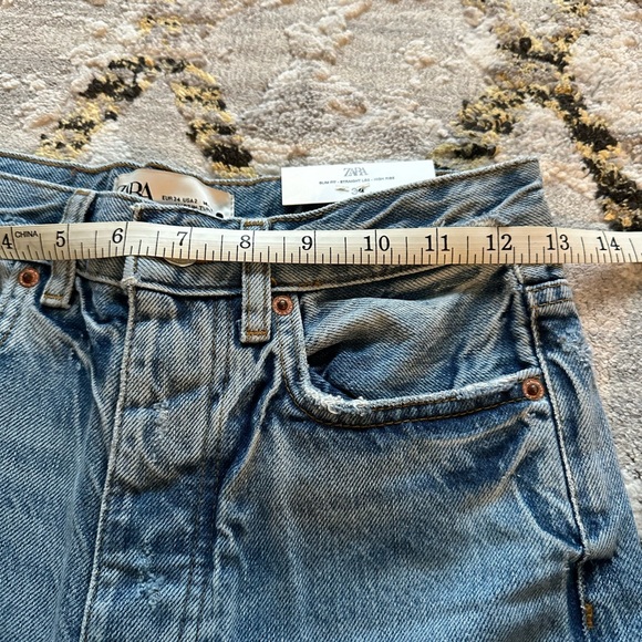 Zara Bliss Straight Jeans in Azure Blue - Picture 3 of 7